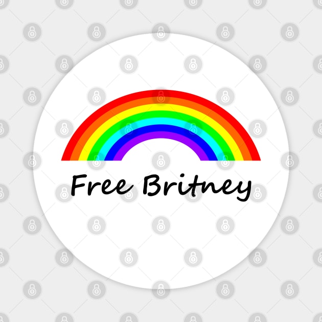 Rainbow Free Britney Typography Magnet by ellenhenryart